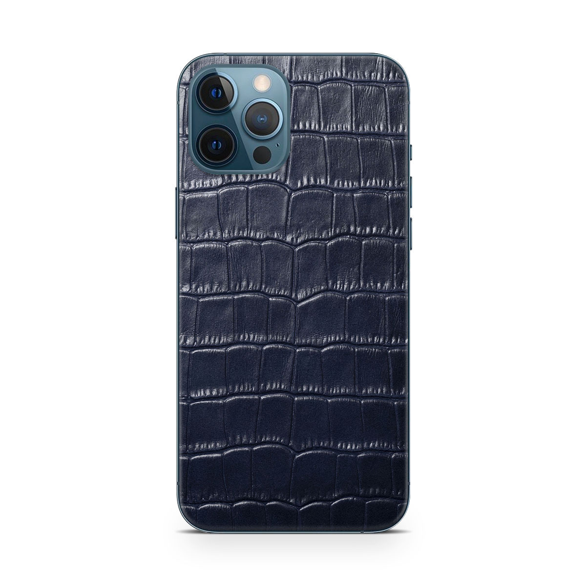 

Наклейка Glueskin из натуральной кожи Croco для Apple iPhone 15 Pro Max, Синий
