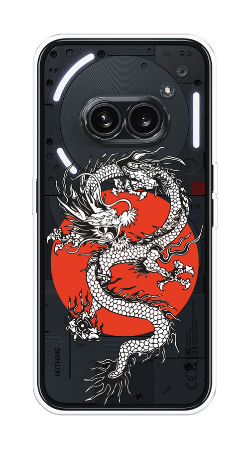 

Чехол на Nothing Phone 2a "Восходящий дракон", Белый;черный;красный, 3300350-1
