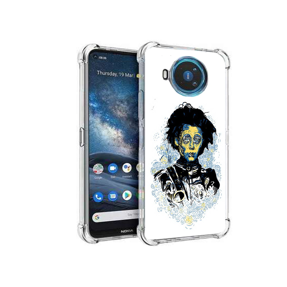 

Чехол MyPads Tocco для Nokia X100 парень черно-белый абстракция (PT227057.109.535), Прозрачный, Tocco