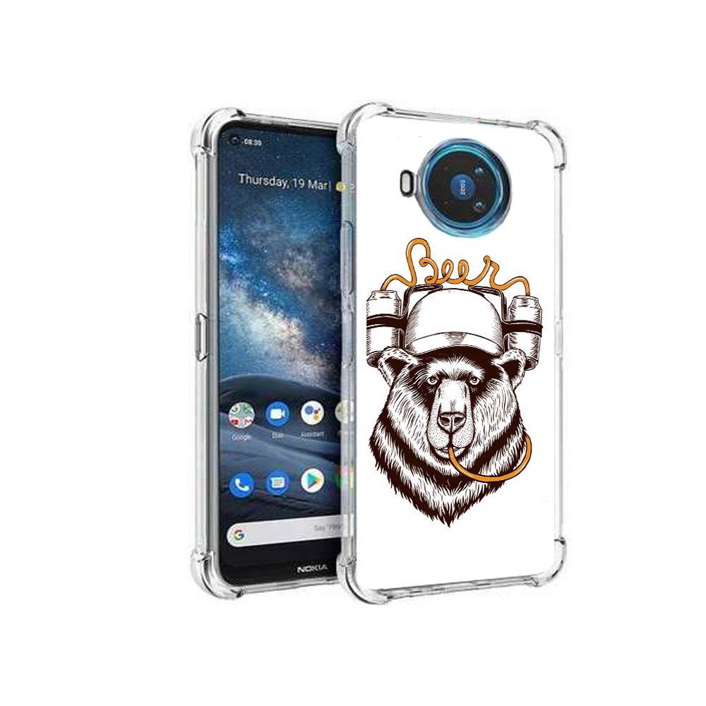 

Чехол MyPads Tocco для Nokia X100 пивной медведь (PT227057.109.538), Прозрачный, Tocco