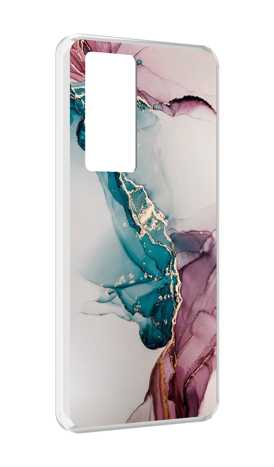 

Чехол MyPads фиолетовый синий краски для Realme GT Master Explorer Edition, Прозрачный, Tocco