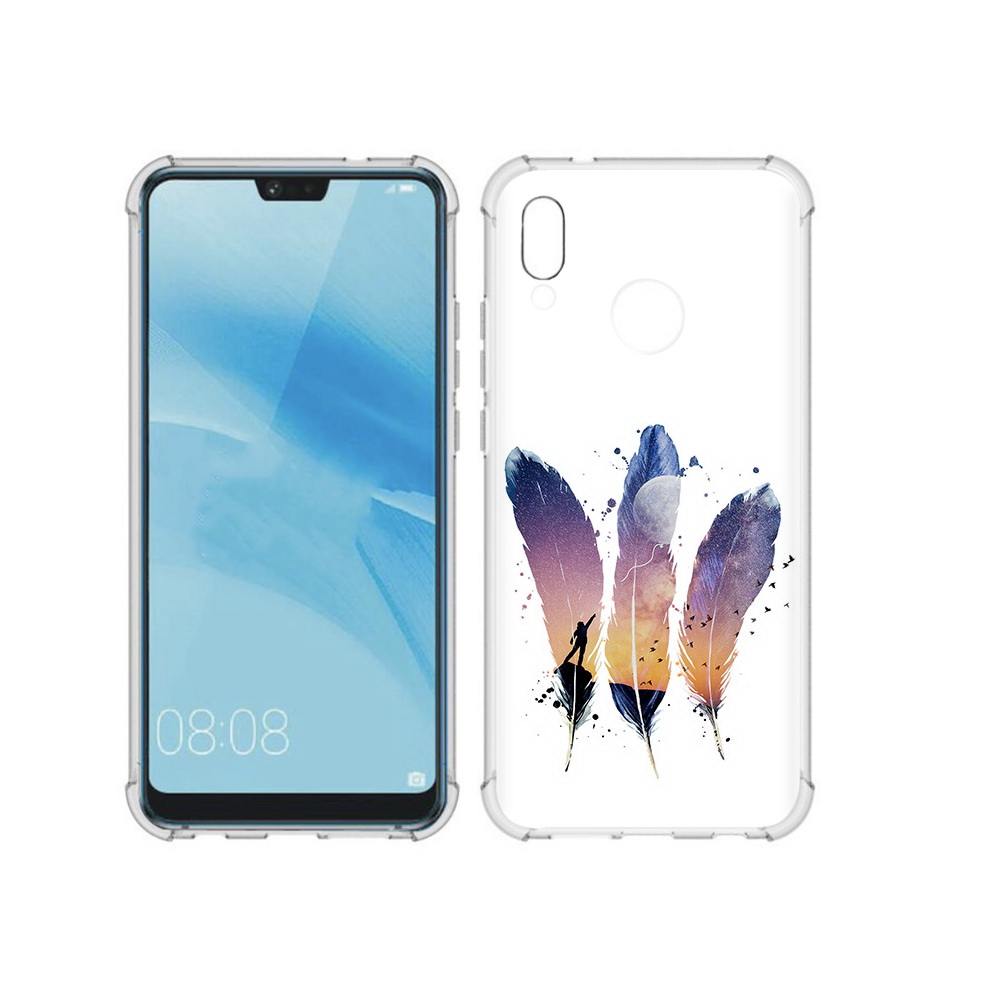 Чехол MyPads Tocco для Huawei P20 Lite небесные перья (PT130405.51.519)