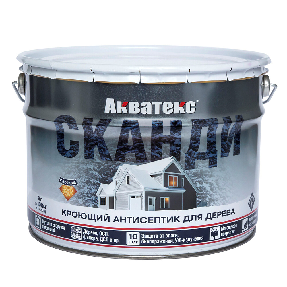 

Антисептик Акватекс Сканди карамель 9 л, Бежевый