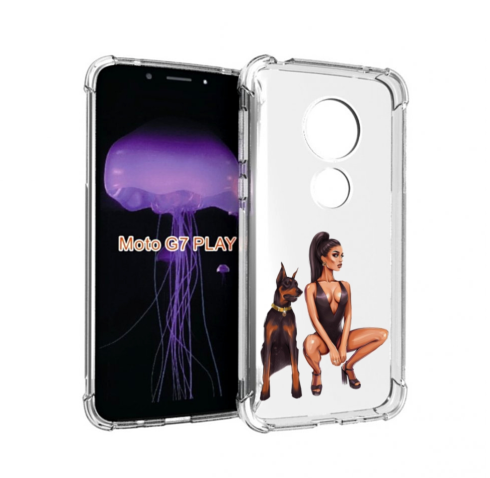 

Чехол MyPads Борзая-девушка для Motorola Moto G7 Play, Прозрачный, Tocco