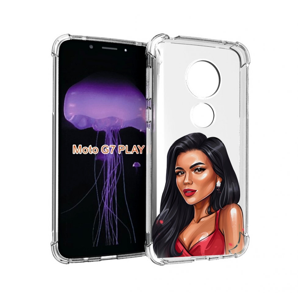 

Чехол MyPads Брюнетка-в-красном-платье для Motorola Moto G7 Play, Прозрачный, Tocco