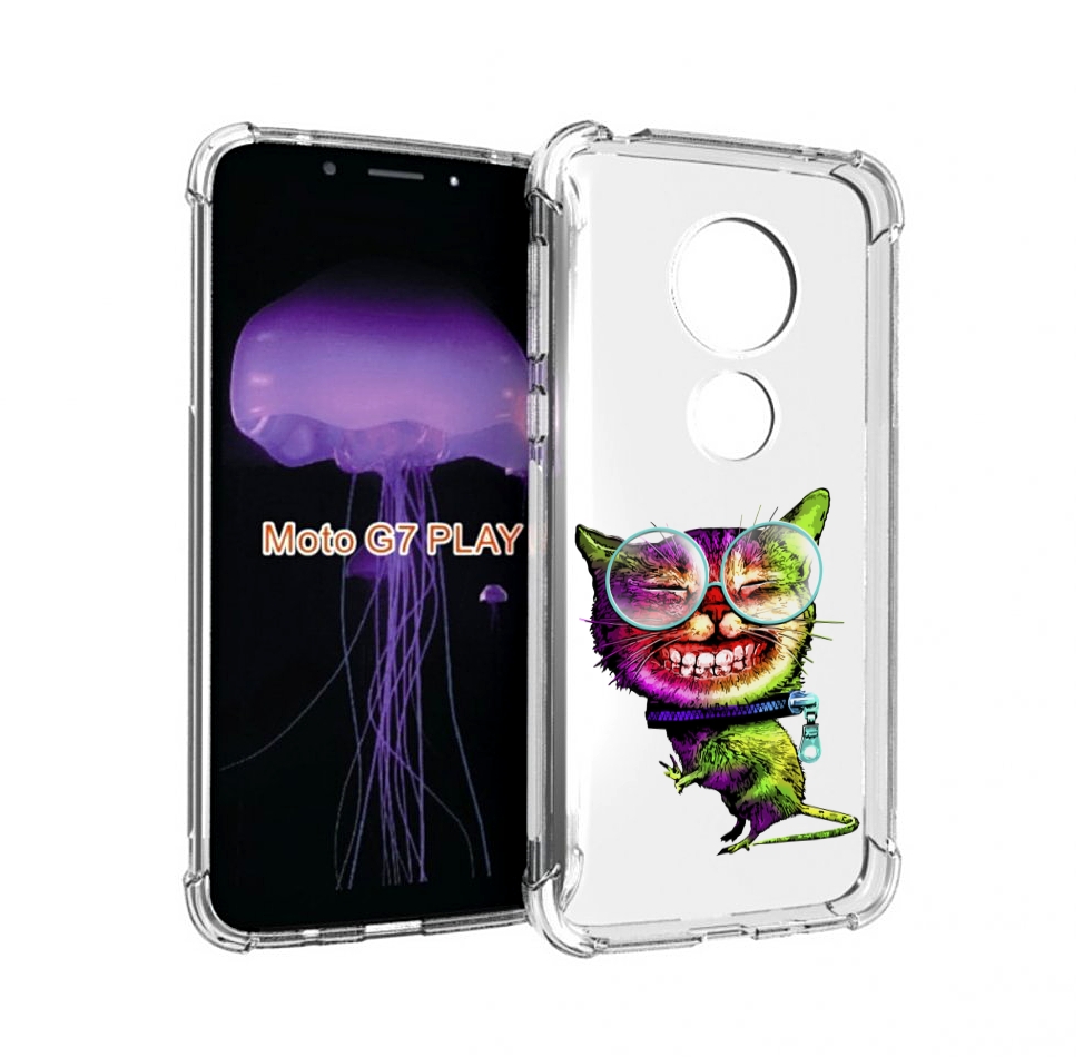 

Чехол MyPads Веселый кот для Motorola Moto G7 Play, Прозрачный, Tocco