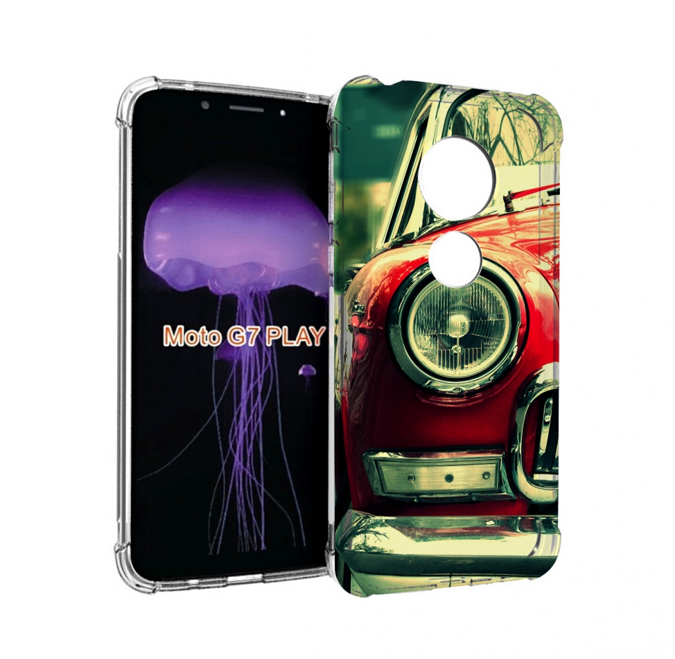 

Чехол MyPads Винтажная-машина мужской для Motorola Moto G7 Play, Прозрачный, Tocco