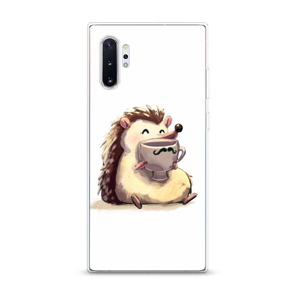 

Чехол Awog на Samsung Galaxy Note 10 Plus "Еж кофеман", Разноцветный, 28550-10