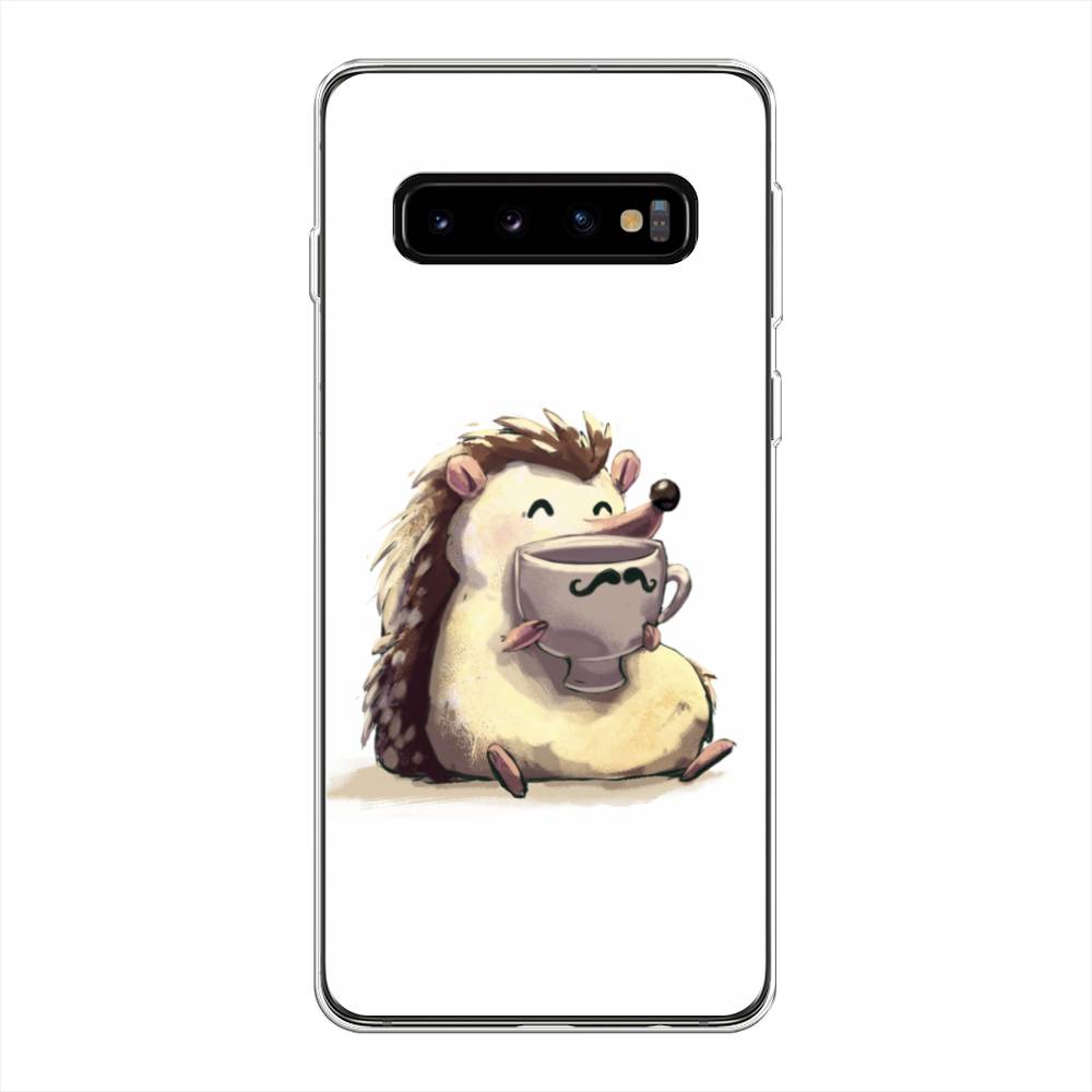 

Чехол Awog на Samsung Galaxy S10 Plus "Еж кофеман", Разноцветный, 27150-10