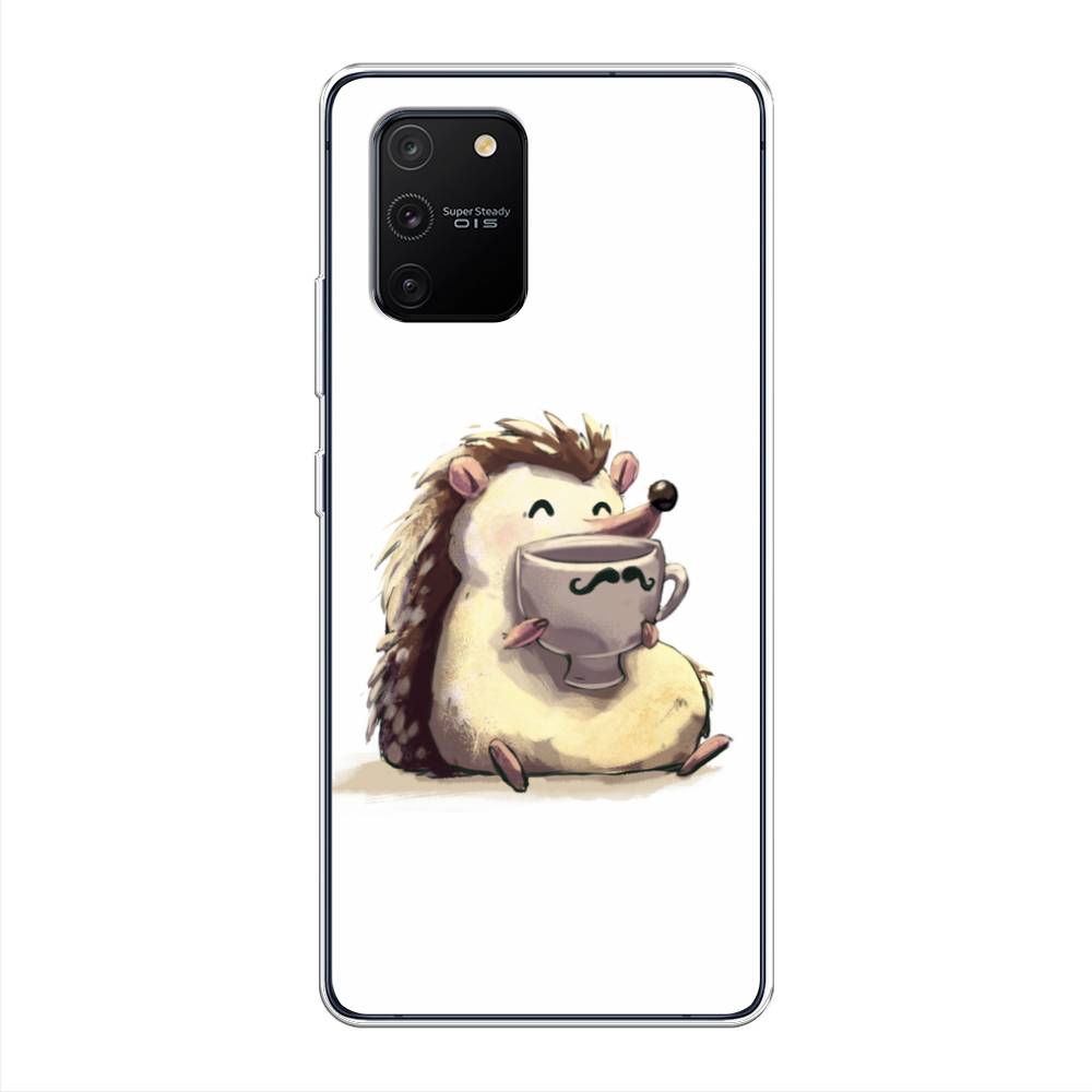 фото Силиконовый чехол "еж кофеман" на samsung galaxy s10 lite awog