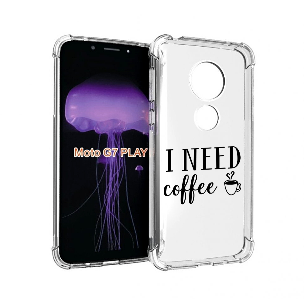 

Чехол MyPads Мне нужен кофе для Motorola Moto G7 Play, Прозрачный, Tocco