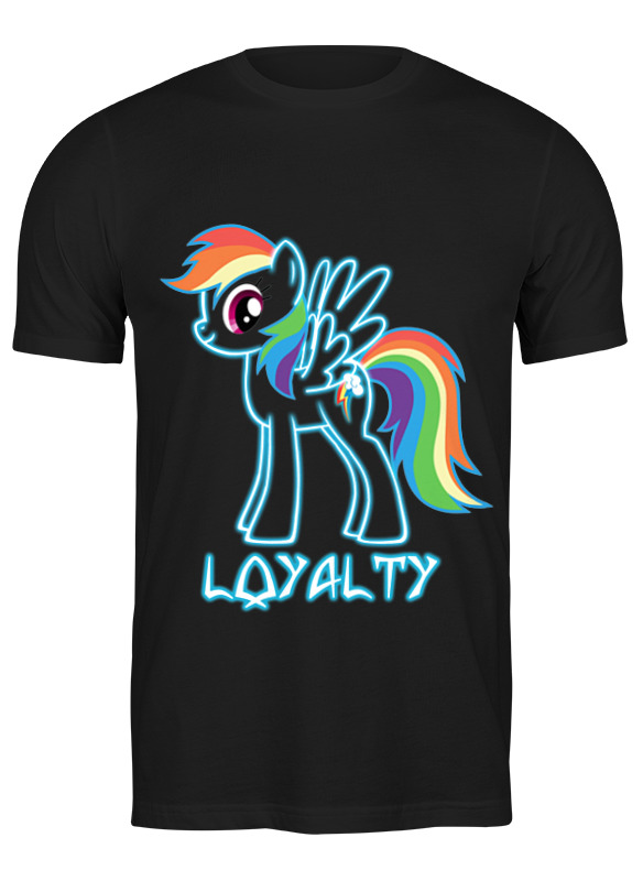 

Футболка мужская Printio Mlp neon rainbow dash черная XL, Черный, Mlp neon rainbow dash