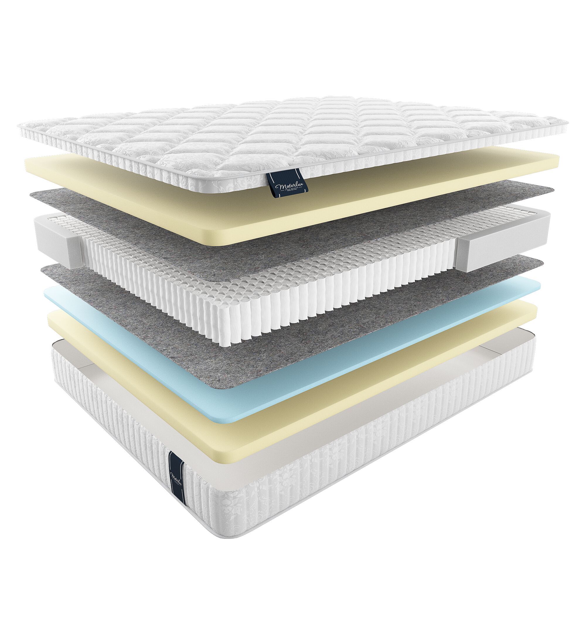 

Матрас Materlux New Elite Asti 155х215, Бежевый;белый;серый;серебристый, Asti