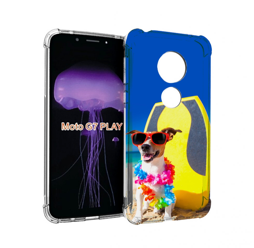 

Чехол MyPads Гавайская-собака для Motorola Moto G7 Play, Прозрачный, Tocco