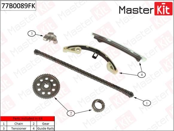 

Комплект Цепи Грм Honda Jazz 1.3 L 13 77b0089fk MasterKit арт. 77B0089FK