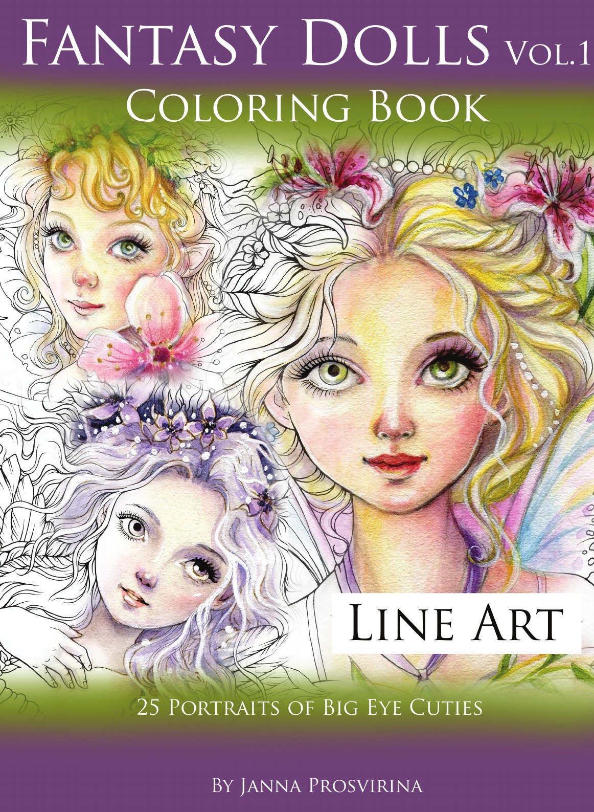 

Fantasy Dolls Vol.1 Coloring Book Line Art