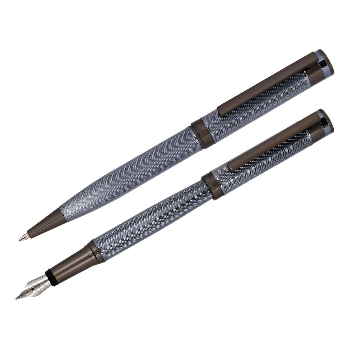 Набор Delucci Stellato : ручка перьевая черная 0, 8мм и ручка шариковая синяя 1мм,  - купить