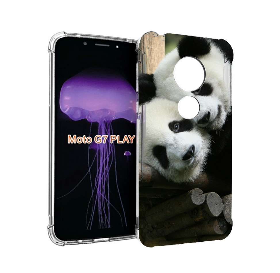 

Чехол MyPads Две-панды для Motorola Moto G7 Play, Прозрачный, Tocco