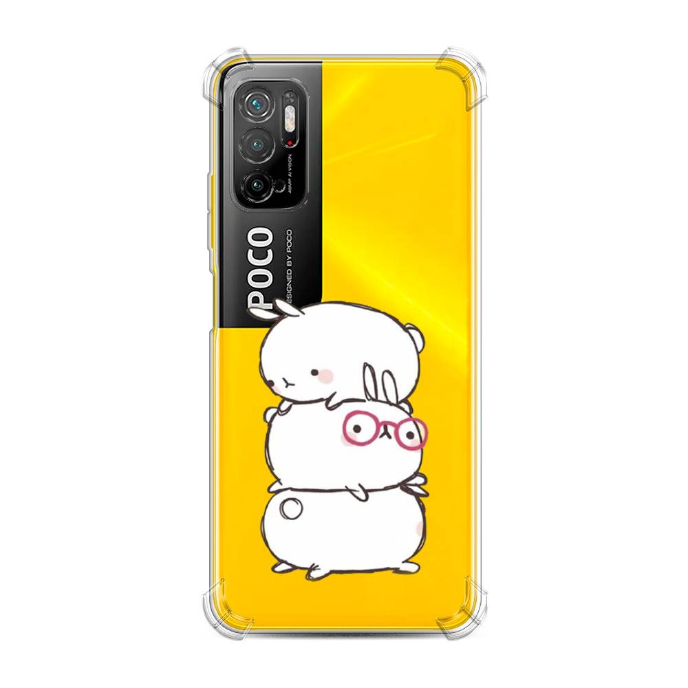 фото Противоударный силиконовый чехол "бутерброд" на xiaomi poco m3 pro awog