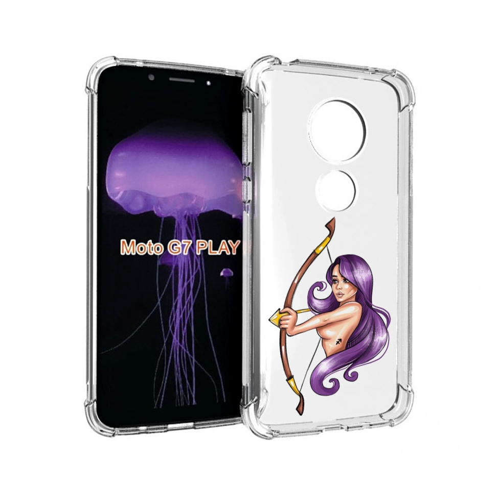 

Чехол MyPads Девушка-Стрелец женский для Motorola Moto G7 Play, Прозрачный, Tocco
