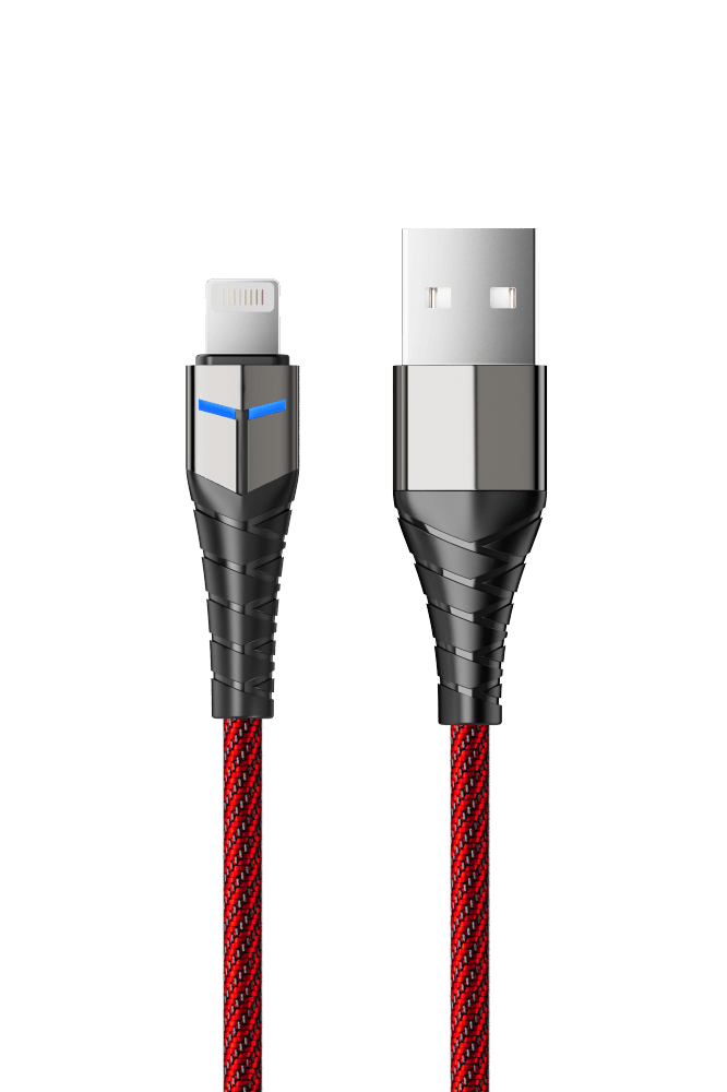 Кабель USB-Lighting Accesstyle AL24-F100LED 1 м красный