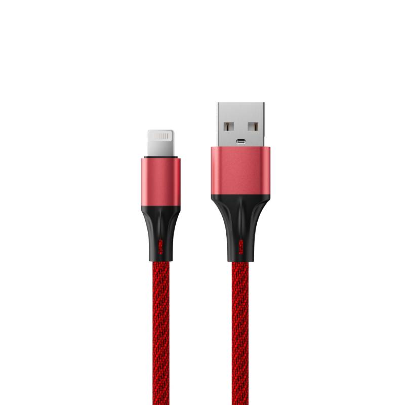 Кабель USB-Lighting Accesstyle AL24-F200M 2 м красный