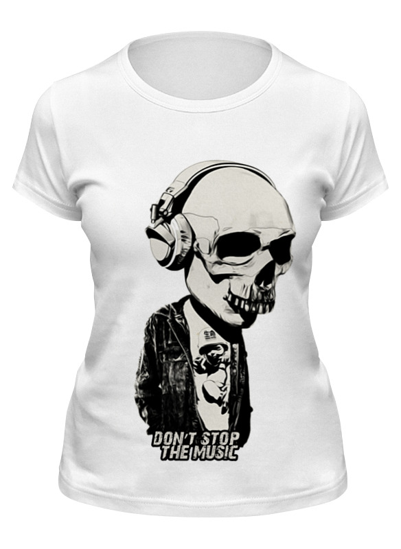 

Футболка женская Printio Don't stop the music белая XL, Белый, Don't stop the music