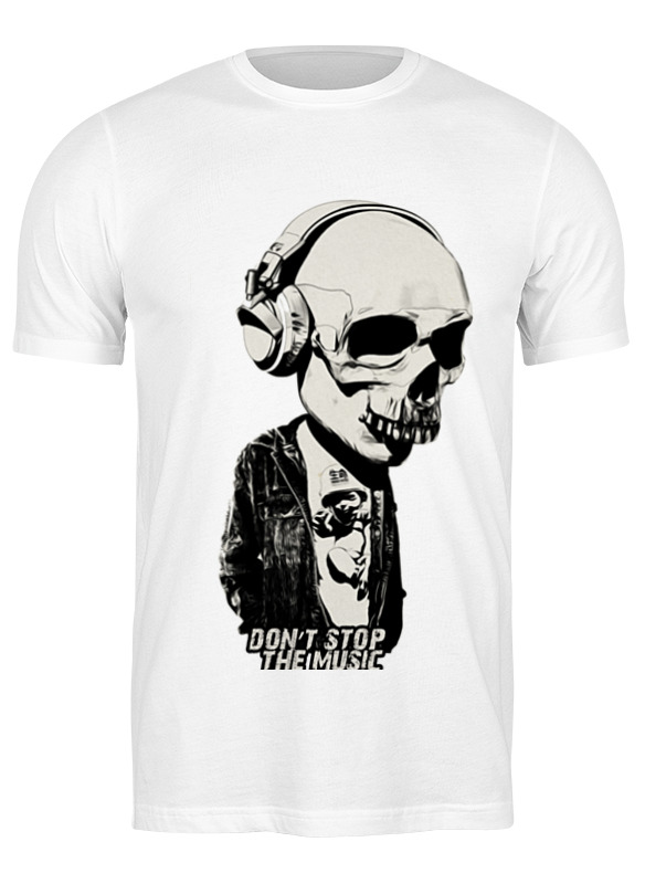 

Футболка мужская Printio Don't stop the music белая XL, Белый, Don't stop the music