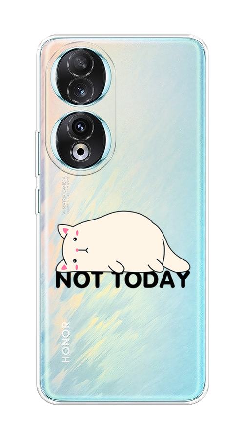 

Чехол на Honor 90 "Cat not today", Белый;розовый;черный, 6121450-1