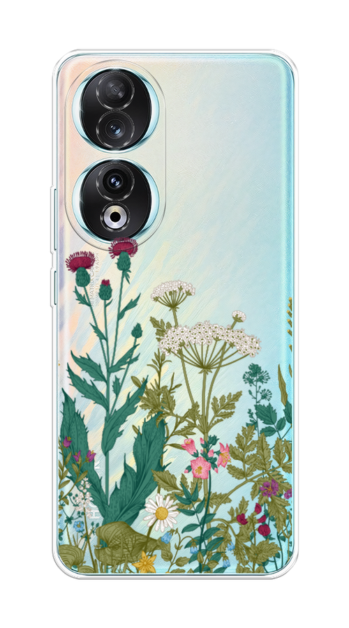 

Чехол на Honor 90 "Дикие полевые цветы", Зеленый;розовый;белый, 6121450-1