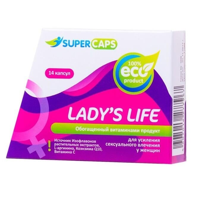 фото Капсулы lady'slife возбуждающие для женщин ,14 штук super caps