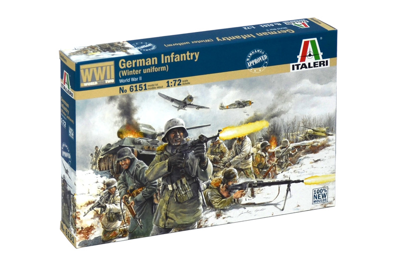 фото Сборная модель italeri 1/72 german infantry (winter uniform) 6151