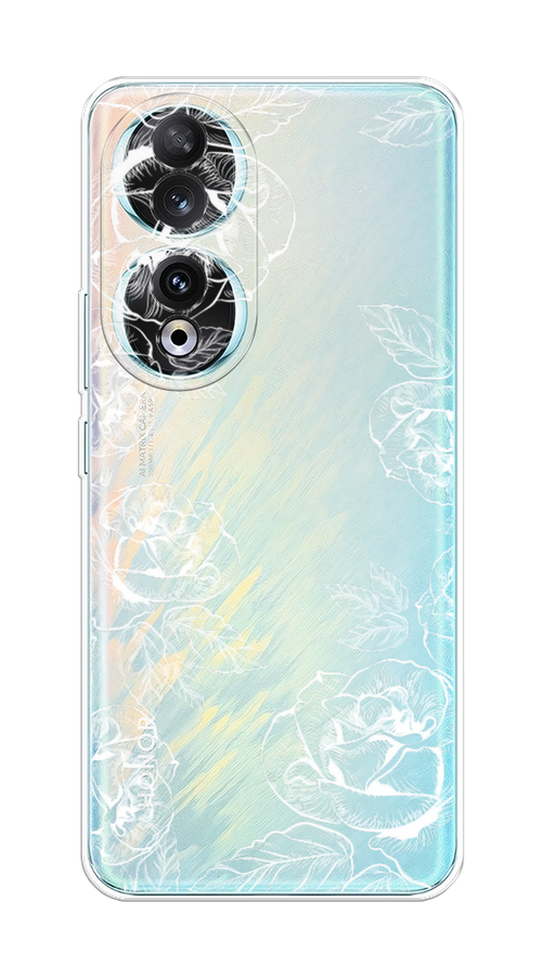 

Чехол на Honor 90 "Розы графика", Черный;серый, 6121450-1