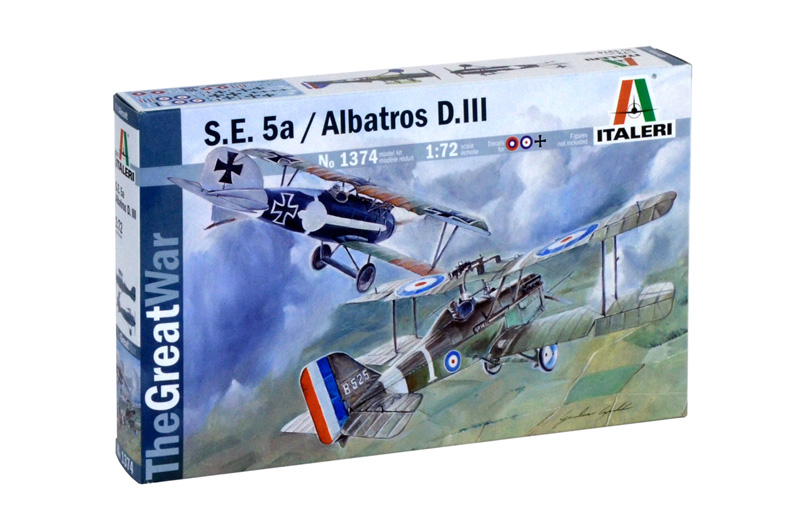 

Сборная модель Italeri 1/72 S.E.5a / ALBATROS D.III (две модели в коробке) 1374