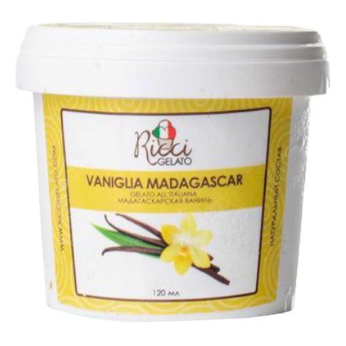 Мороженое молочное Ricci Gelato Vaniglia Madagascar с натуральной ванилью БЗМЖ 120 мл