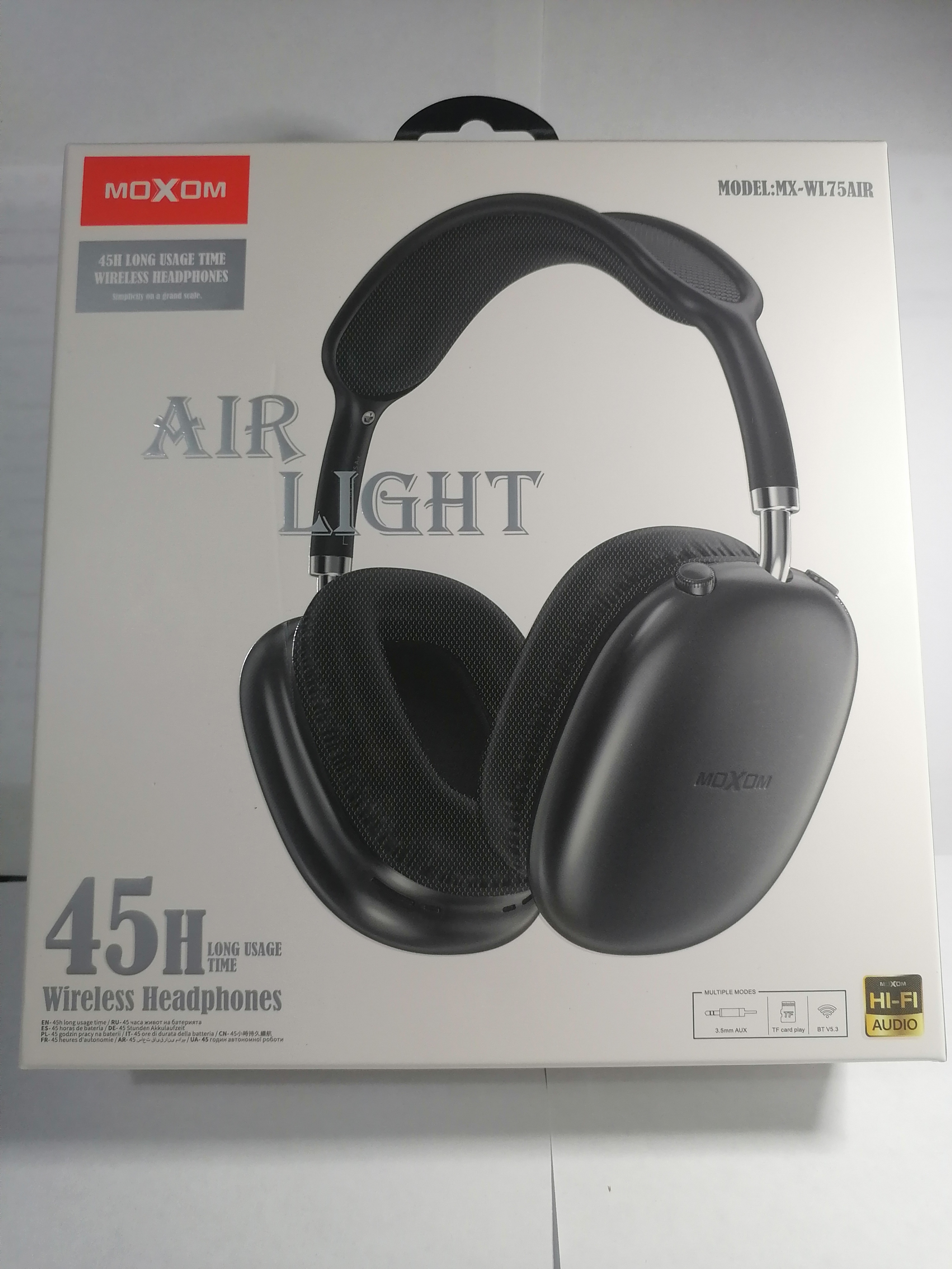 

Беспроводные наушники Moxom MX-WL75AIR Black, MX-WL75AIR