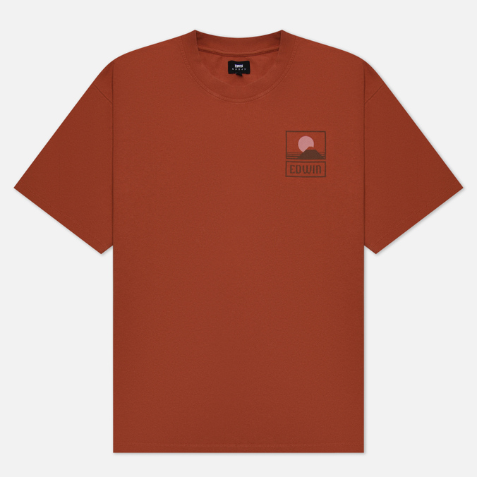 Мужская футболка Edwin Sunset On Mount Fuji красный, Размер XS
