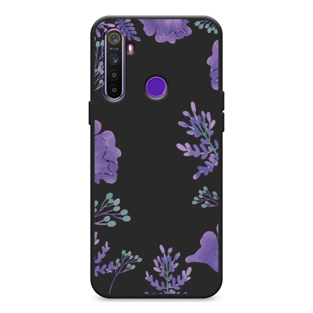 

Чехол Awog на Realme 5 "Сиреневая цветочная рамка", Разноцветный, 251552-1