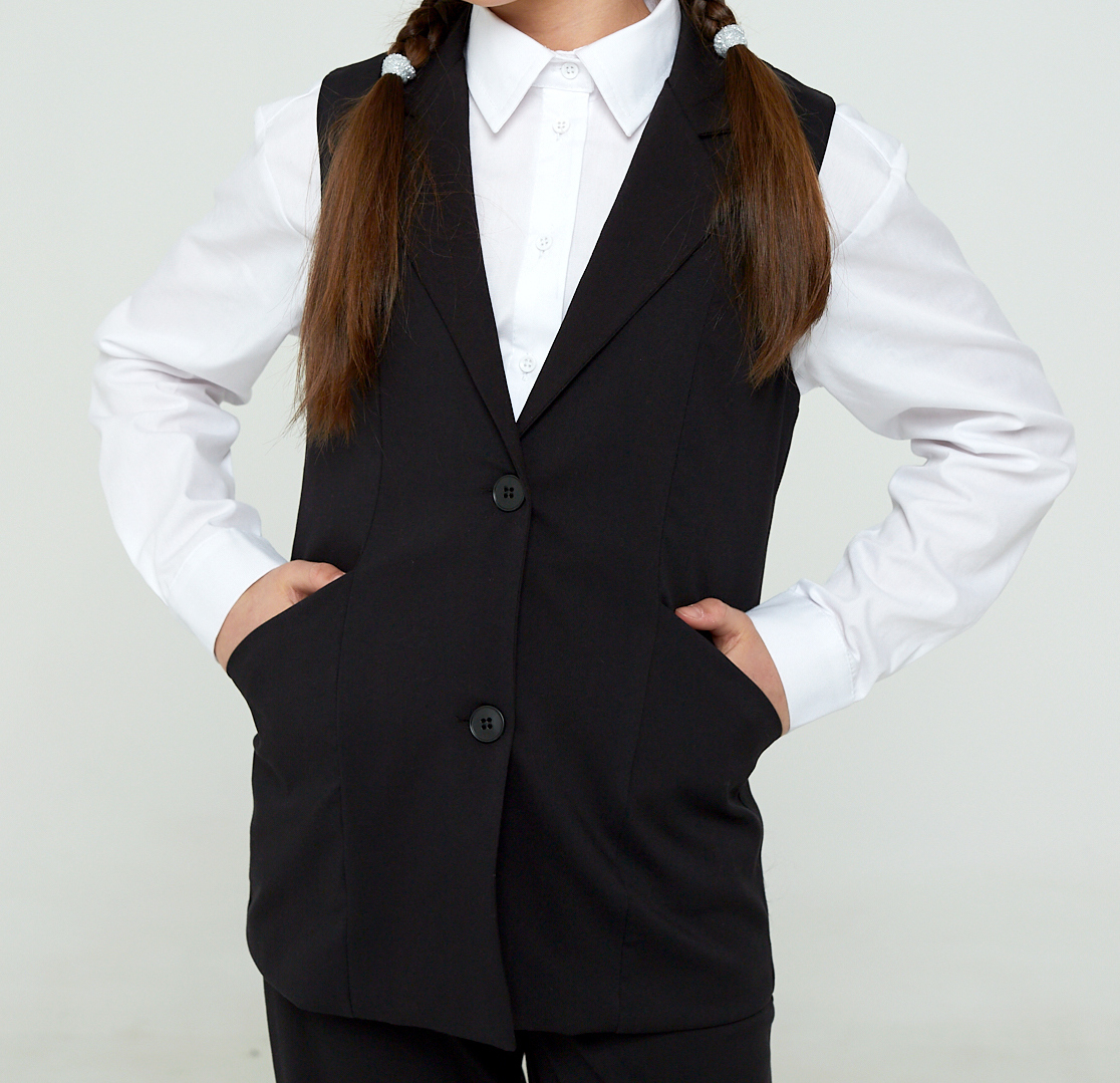 Жилет детский IRINA EGOROVA School vest, чёрный, 140