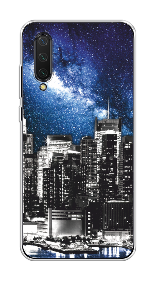 

Чехол на Xiaomi Mi CC9/Mi A3 Lite/Mi 9 Lite "Космический Нью-Йорк", Синий;серый, 36150-1
