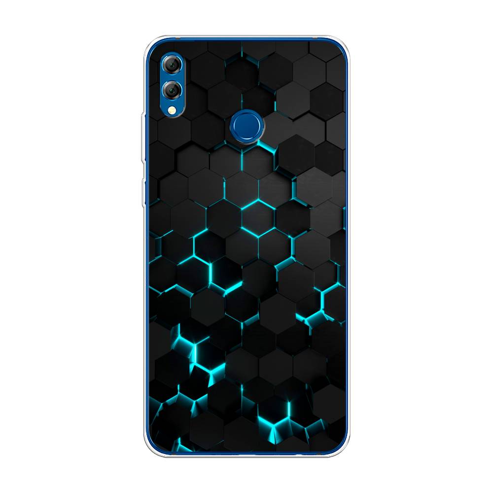 фото Чехол awog "соты бирюзовые" для honor 8x max