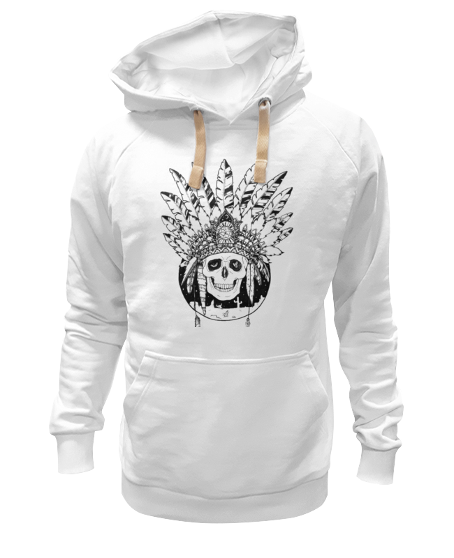 

Худи унисекс Printio Череп индейца белое S, Белый, Череп индейца