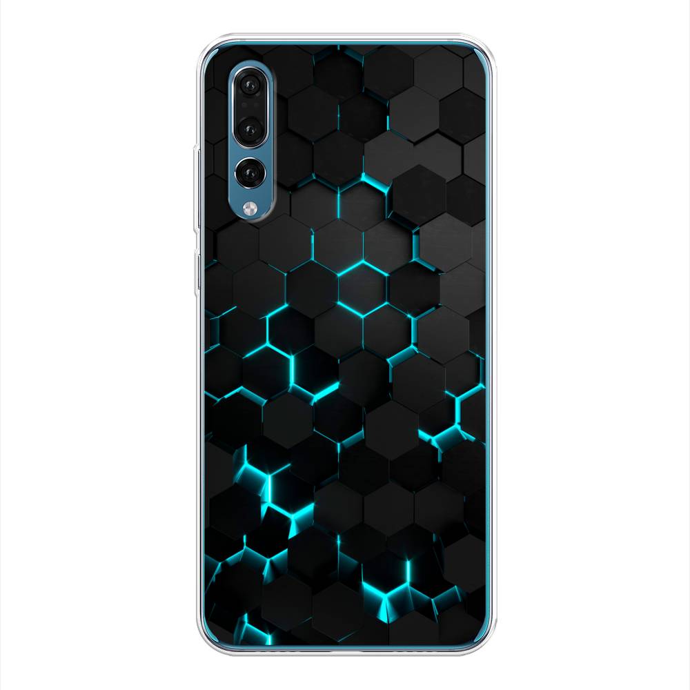 

Чехол Awog "Соты бирюзовые" для Huawei P20 Pro, Черный;голубой;синий, 65050-3