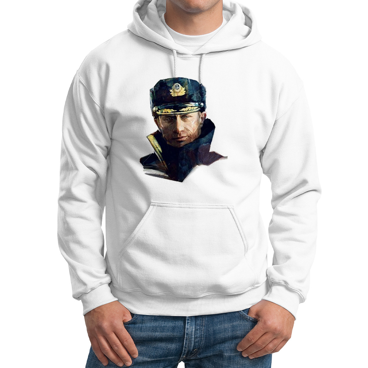 

Худи унисекс CoolPodarok Путин белое 64 RU, Белый, M0113217