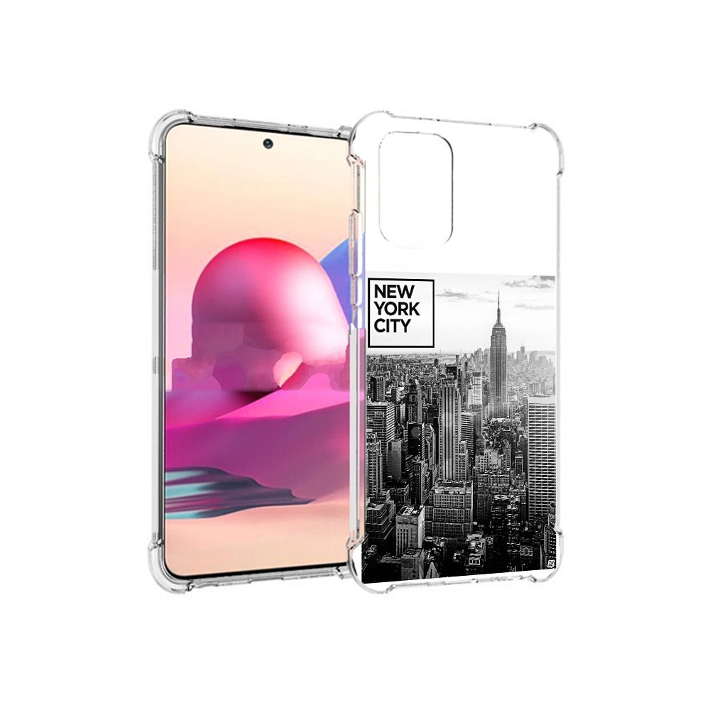 

Чехол MyPads Tocco для Xiaomi Redmi Note 10S черно белый ньюерк (PT158704.257.686), Прозрачный, Tocco