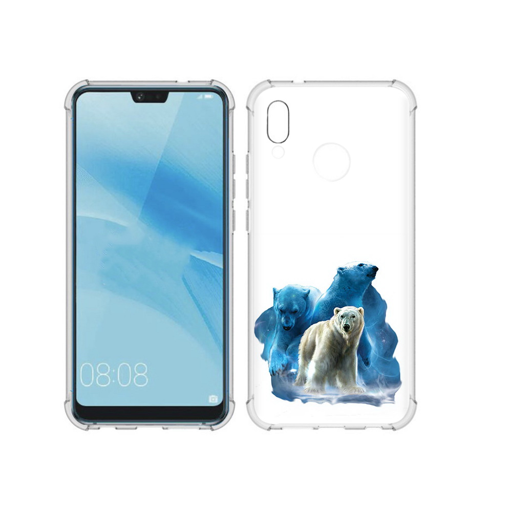 

Чехол MyPads Tocco для Huawei P20 Lite полярный медведь (PT130405.51.549), Прозрачный, Tocco