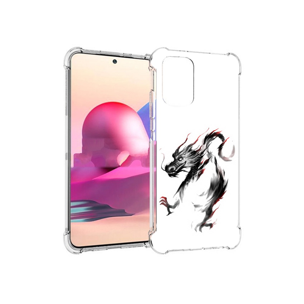 

Чехол MyPads Tocco для Xiaomi Redmi Note 10S черный дракон (PT158704.257.690), Прозрачный, Tocco