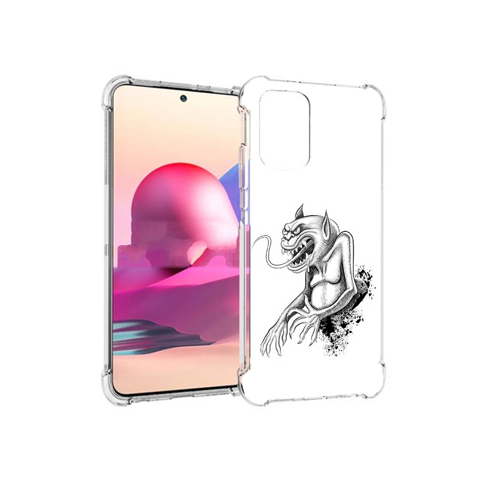 

Чехол MyPads Tocco для Xiaomi Redmi Note 10S чорт (PT158704.257.692), Прозрачный, Tocco