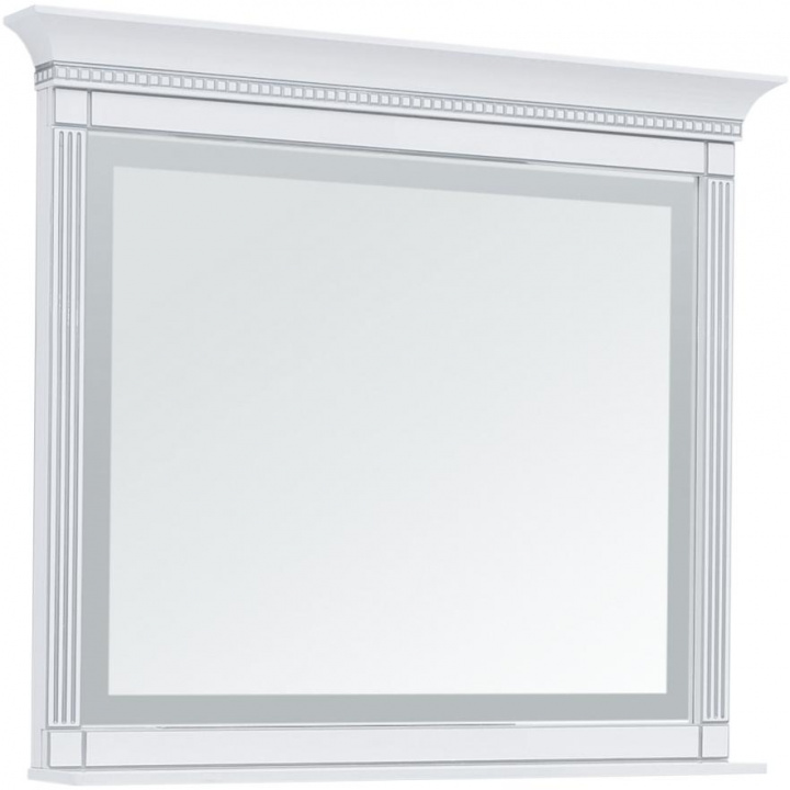 Зеркало Aquanet Селена 120 белый/серебро зеркало в багетной раме evoform травленое серебро 59 мм 54х104 см