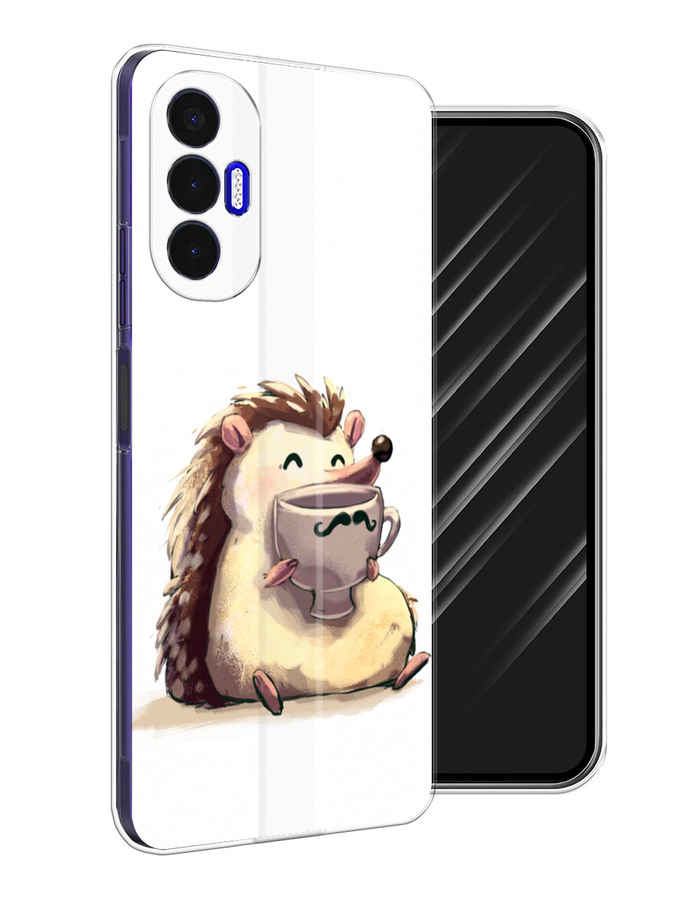 

Чехол Awog на Tecno Pova 3 "Еж кофеман", Разноцветный, 301550-10